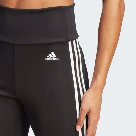 ADIDAS Black Design 2 Move ClimaLite® High-Rise 3-Stripe Leggings. Size Small - Picture 5 of 6